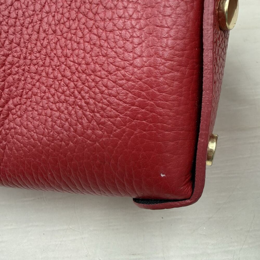 Anna Paola Italy Leather Crossbody Purse Bag Red Chain Cellphone - Picture 10 of 10